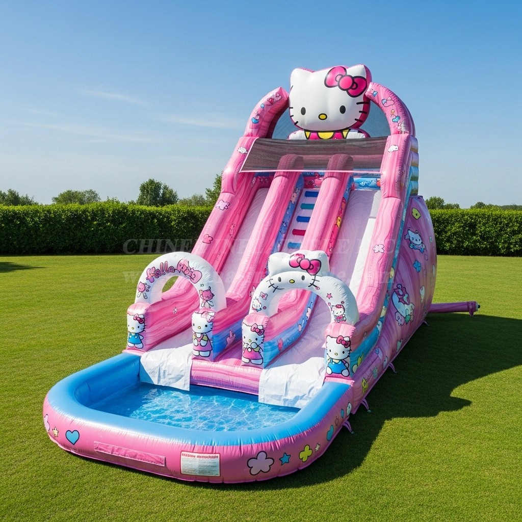 T8-8461 Hello Kitty Theme Inflatable Water Slide