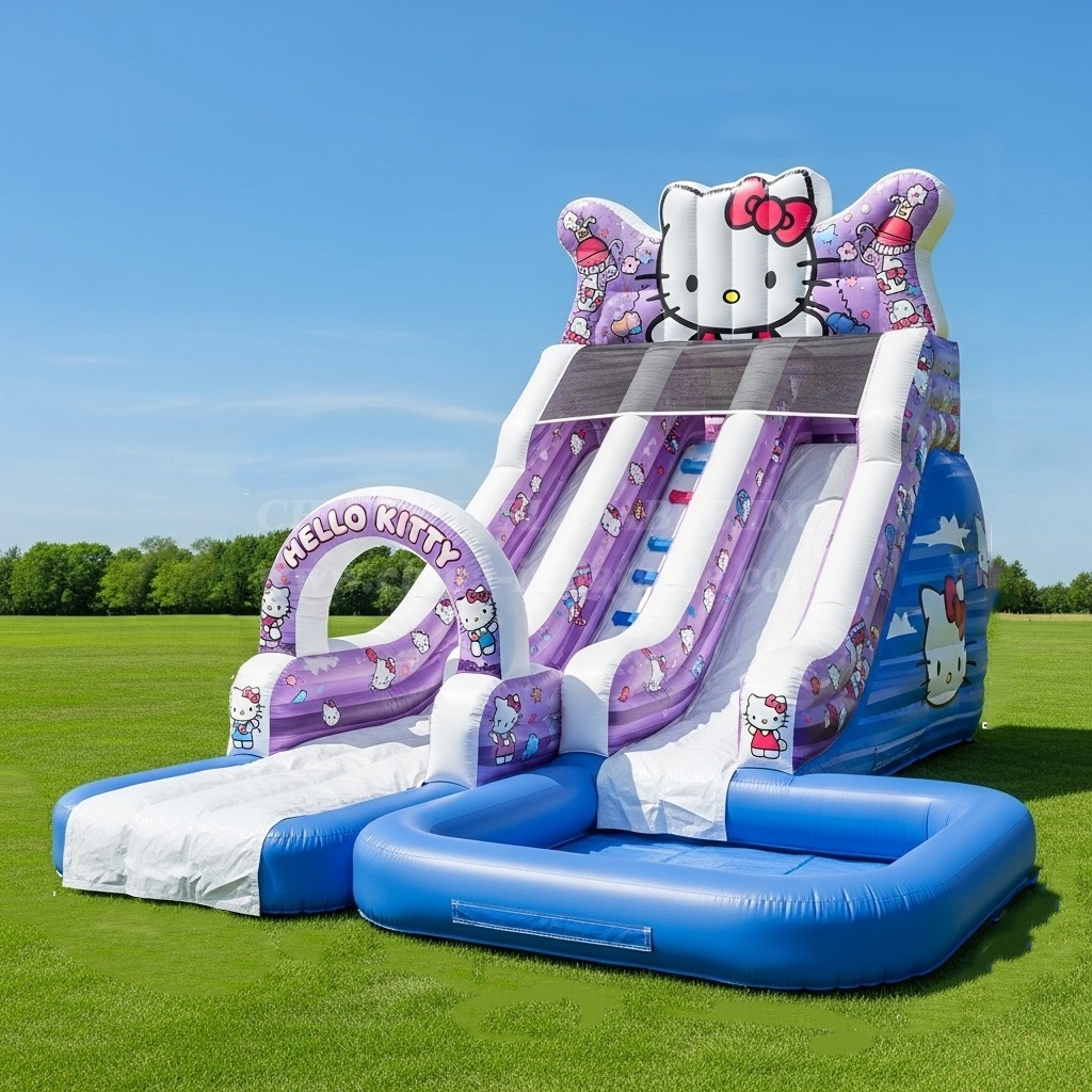 T8-8621 Hello Kitty Theme Inflatable Water Slide