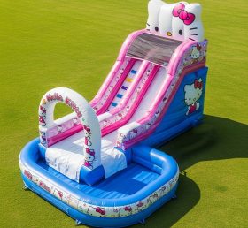 T8-8622 Hello Kitty Theme Inflatable Water Slide