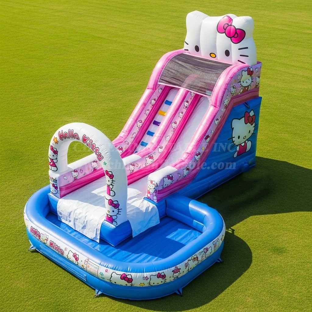 T8-8622 Hello Kitty Theme Inflatable Water Slide