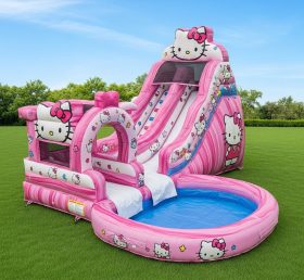 T8-8623 Hello Kitty Theme Inflatable Water Slide