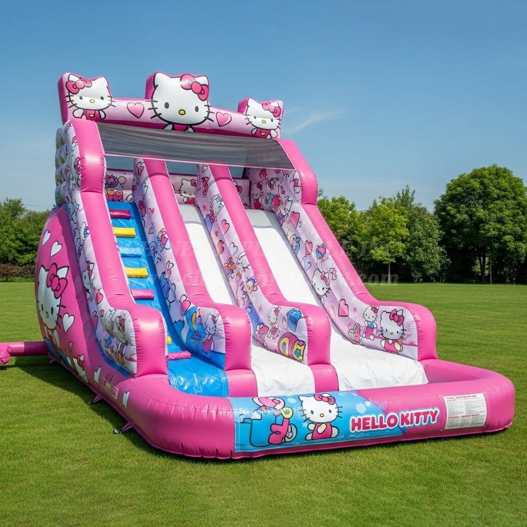 T8-8624 Hello Kitty Theme Inflatable Water Slide