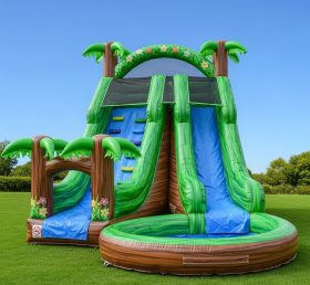 T8-8463 Jungle Theme Theme Inflatable Water Slide
