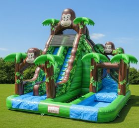 T8-8625 Jungle Theme Inflatable Water Slide