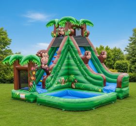 T8-8626 Jungle Theme Inflatable Water Slide