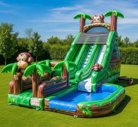 T8-8627 Jungle Theme Inflatable Water Slide