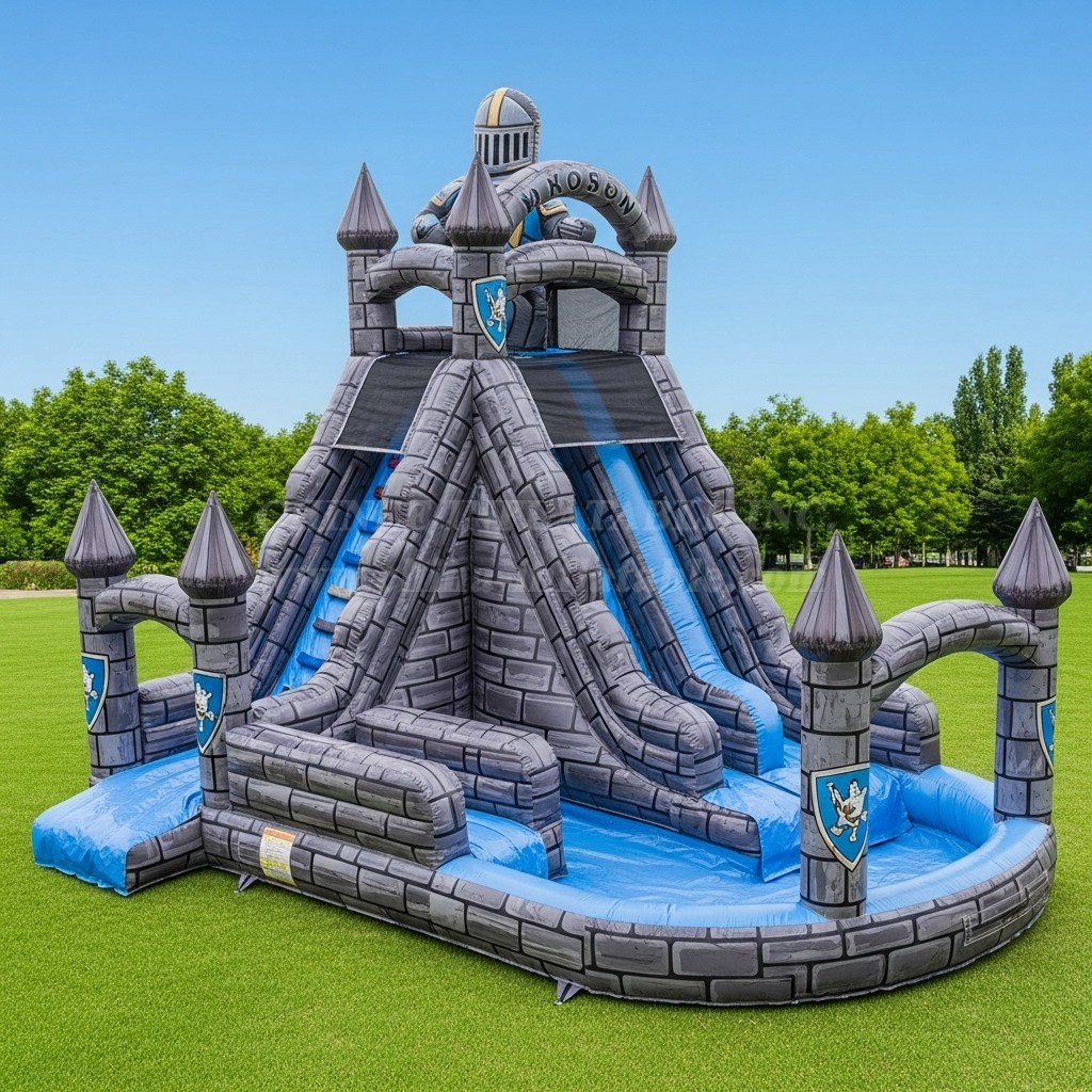 T8-8464 Knight Theme Inflatable Water Slide
