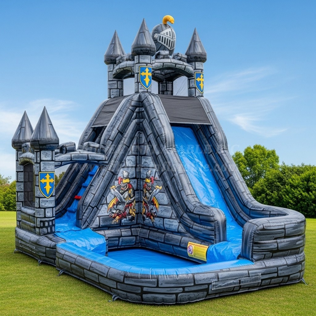 T8-8630 Knight Theme Inflatable Water Slide