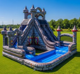 T8-8632 Knight Theme Inflatable Water Slide