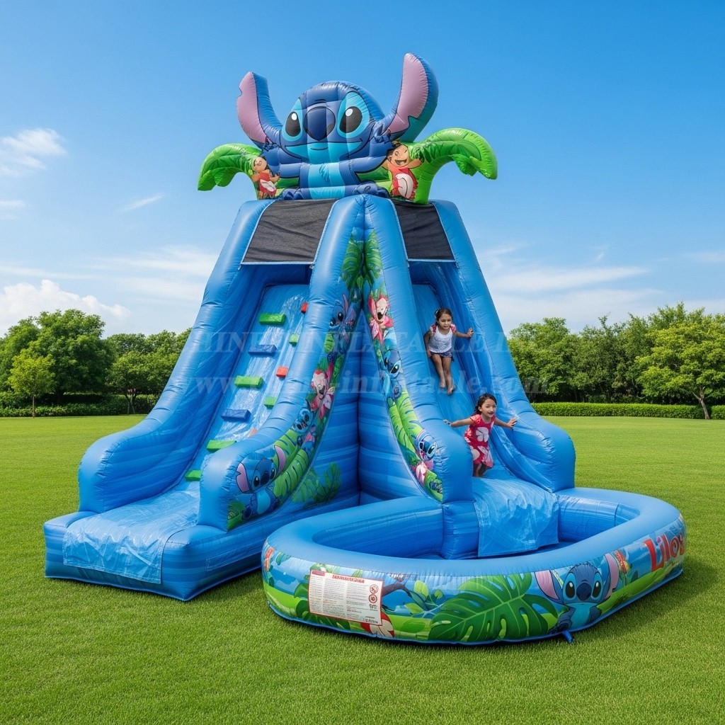 T8-8467 Lilo & Stitch Theme Inflatable Water Slide