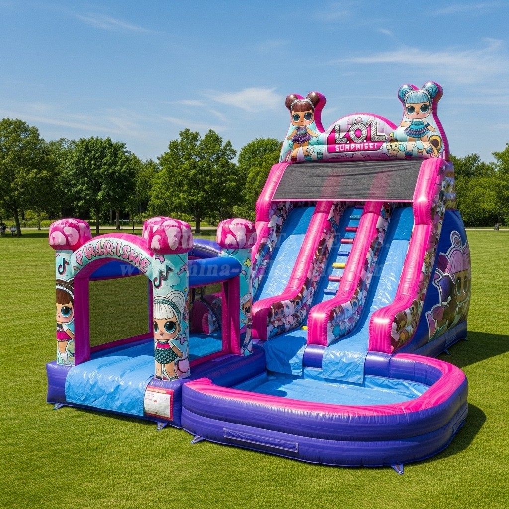 T8-8636 L.O.L.SURPRISE Theme Inflatable Water Slide