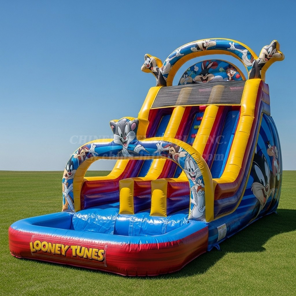 T8-8471 Looney Tunes Theme Inflatable Water Slide