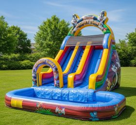 T8-8472 Looney Tunes Theme Inflatable Water Slide
