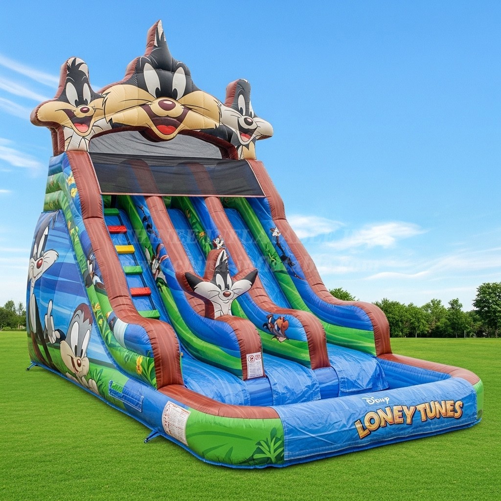 T8-8473 Looney Tunes Theme Inflatable Water Slide