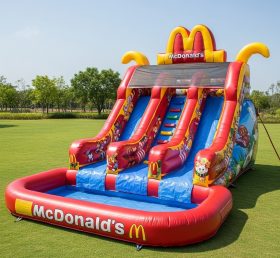 T8-8478 Mcdonald Theme Inflatable Water Slide