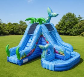 T8-8480 Mermaid Theme Inflatable Water Slide
