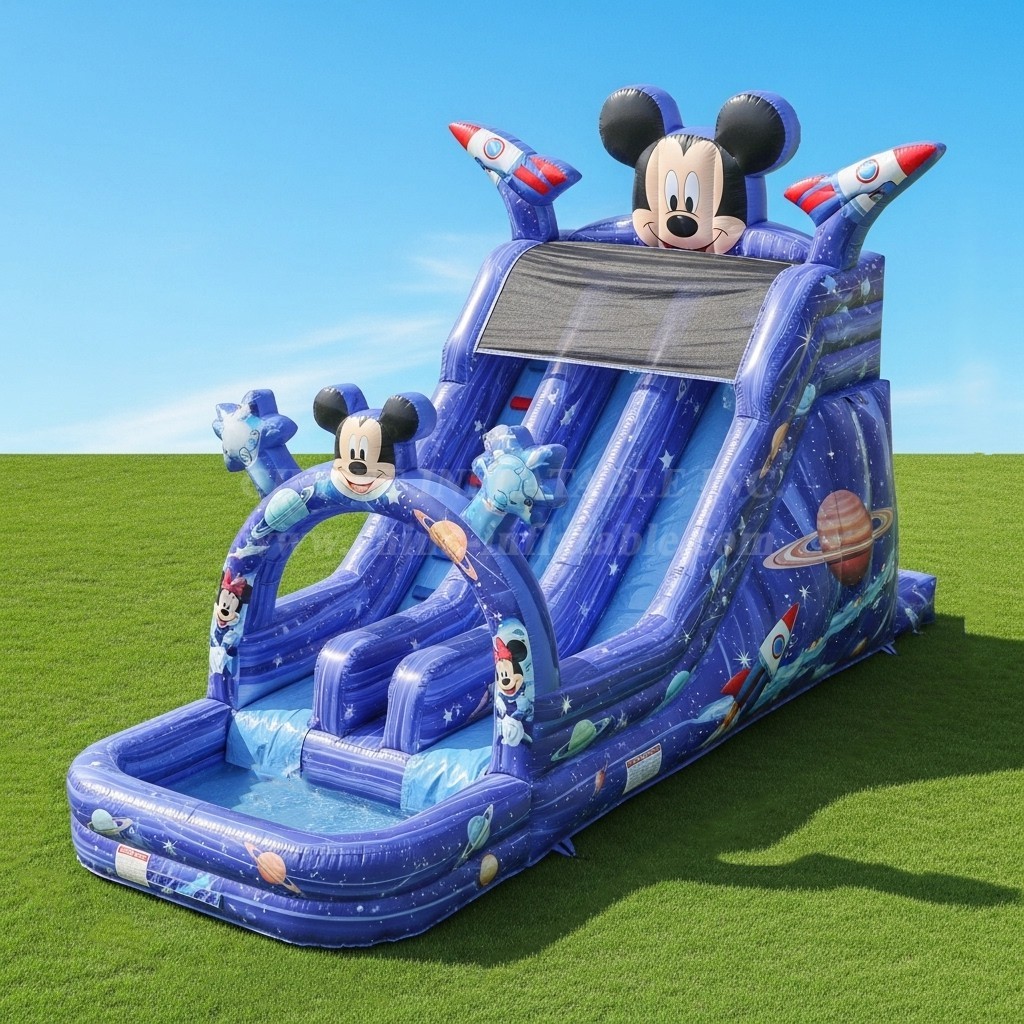 T8-8644 Mickey & Minnie Theme Inflatable Water Slide
