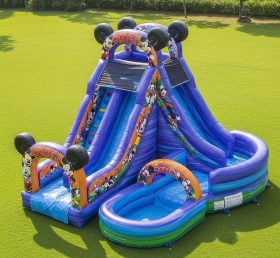 T8-8646 Mickey & Minnie Theme Inflatable Water Slide