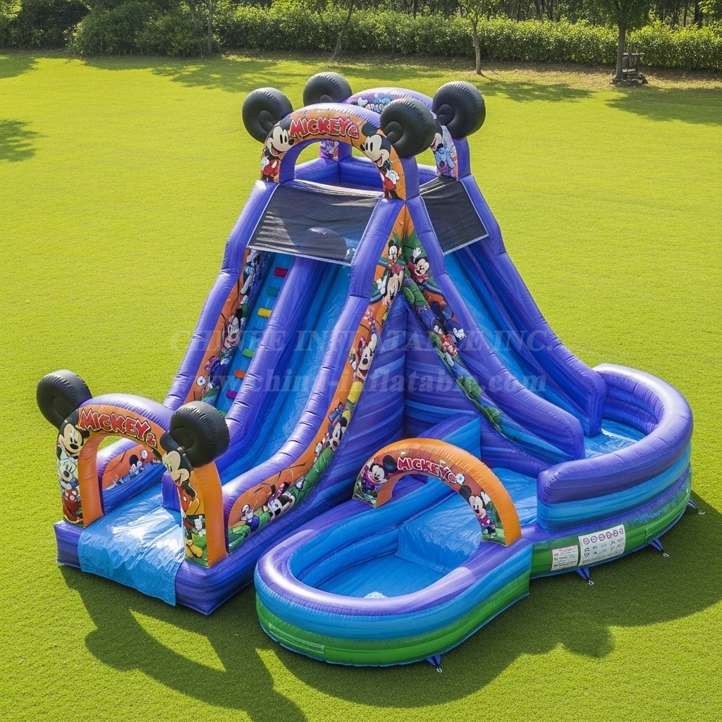 T8-8646 Mickey & Minnie Theme Inflatable Water Slide