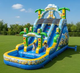 T8-8648 Minions Theme Inflatable Water Slide