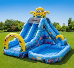 T8-8650 Minions Theme Inflatable Water Slide