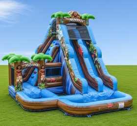 T8-8489 Moana Theme Inflatable Water Slide