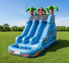 T8-8491 Moana Theme Inflatable Water Slide