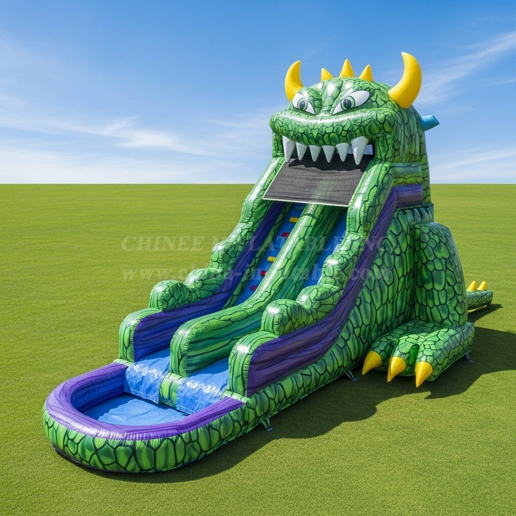 T8-8655 Monster Theme Inflatable Water Slide