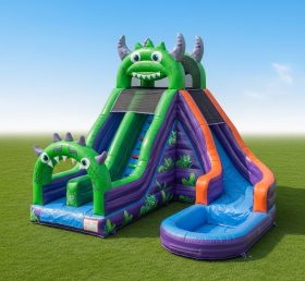 T8-8656 Monster Theme Inflatable Water Slide