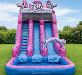 T8-8496 My Little Pony Theme Inflatable Water Slide