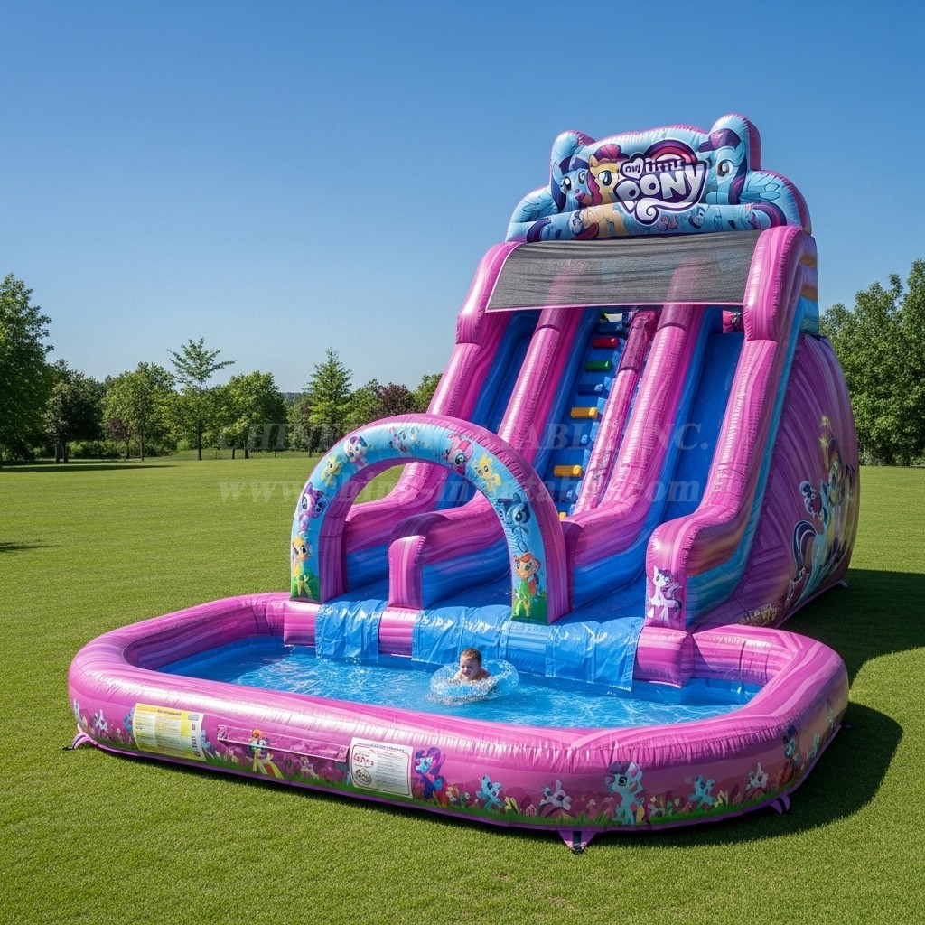T8-8658 My Little Pony Theme Inflatable Water Slide