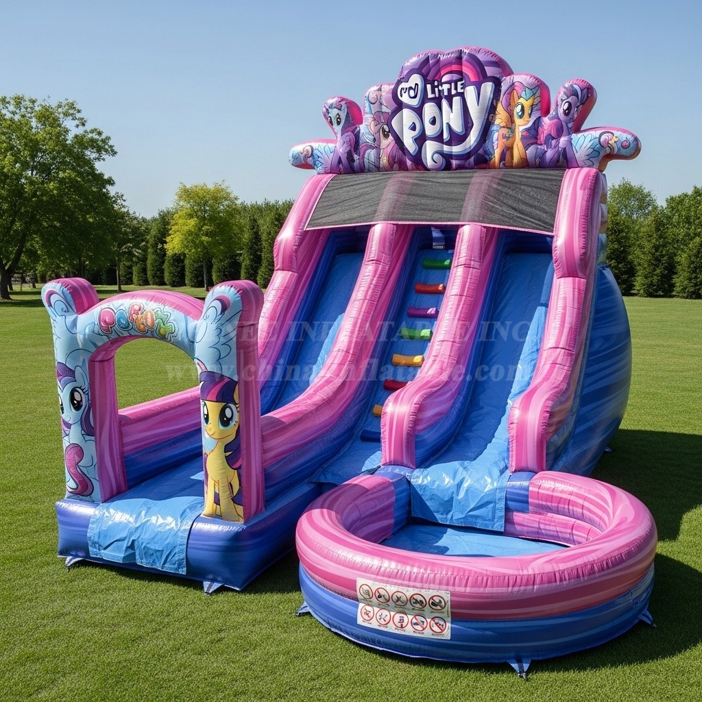 T8-8659 My Little Pony Theme Inflatable Water Slide