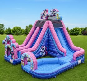 T8-8660 My Little Pony Theme Inflatable Water Slide