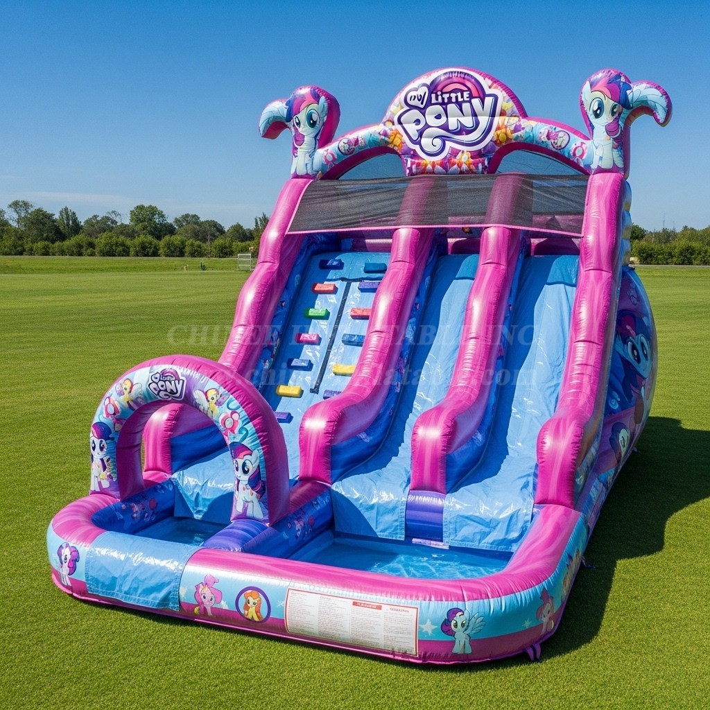 T8-8661 My Little Pony Theme Inflatable Water Slide