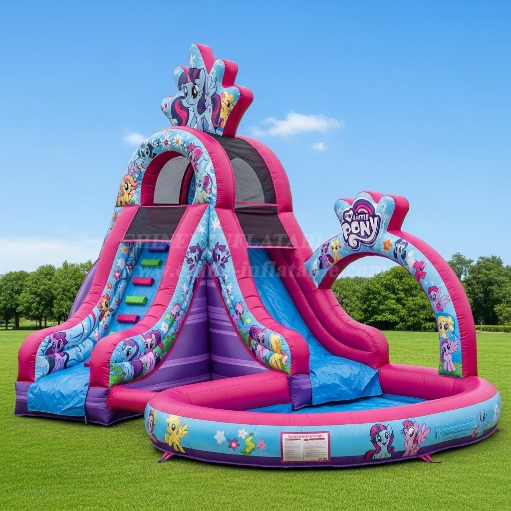T8-8662 My Little Pony Theme Inflatable Water Slide