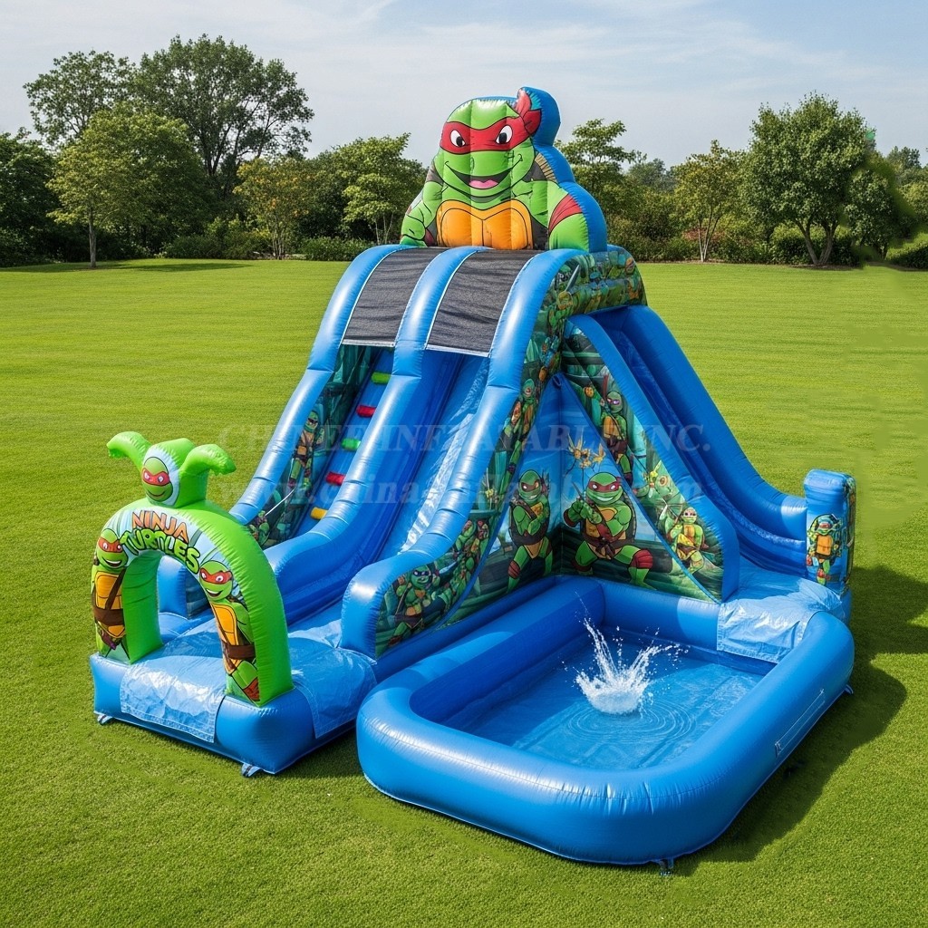 T8-8667 Ninja Turtles Theme Inflatable Water Slide