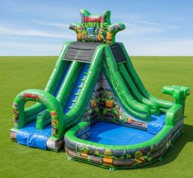 T8-8668 Ninja Turtles Theme Inflatable Water Slide