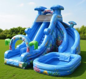T8-8499 Ocean Theme Theme Inflatable Water Slide