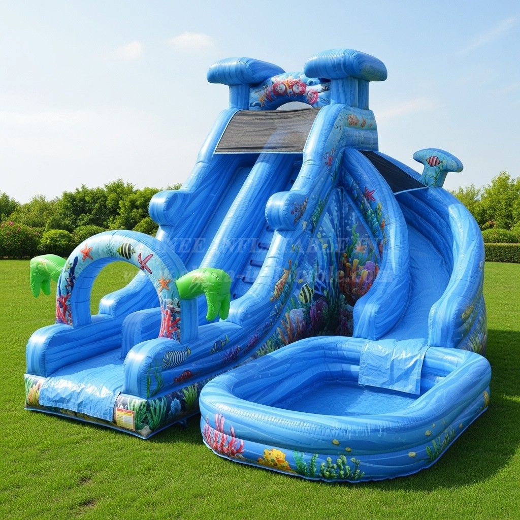 T8-8499 Ocean Theme Theme Inflatable Water Slide