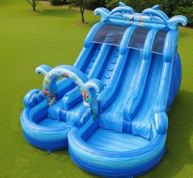 T8-8669 Ocean Theme Inflatable Water Slide