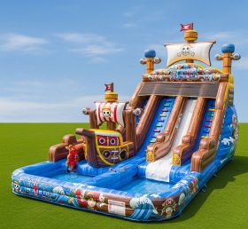 T8-8672 One Piece Theme Inflatable Water Slide