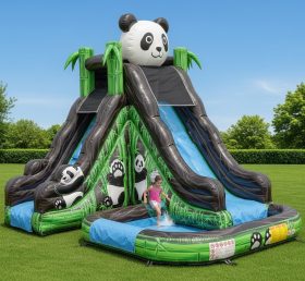 T8-8503 Panda Theme Inflatable Water Slide