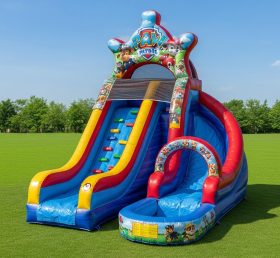 T8-8504 Paw Patrol Theme Inflatable Water Slide