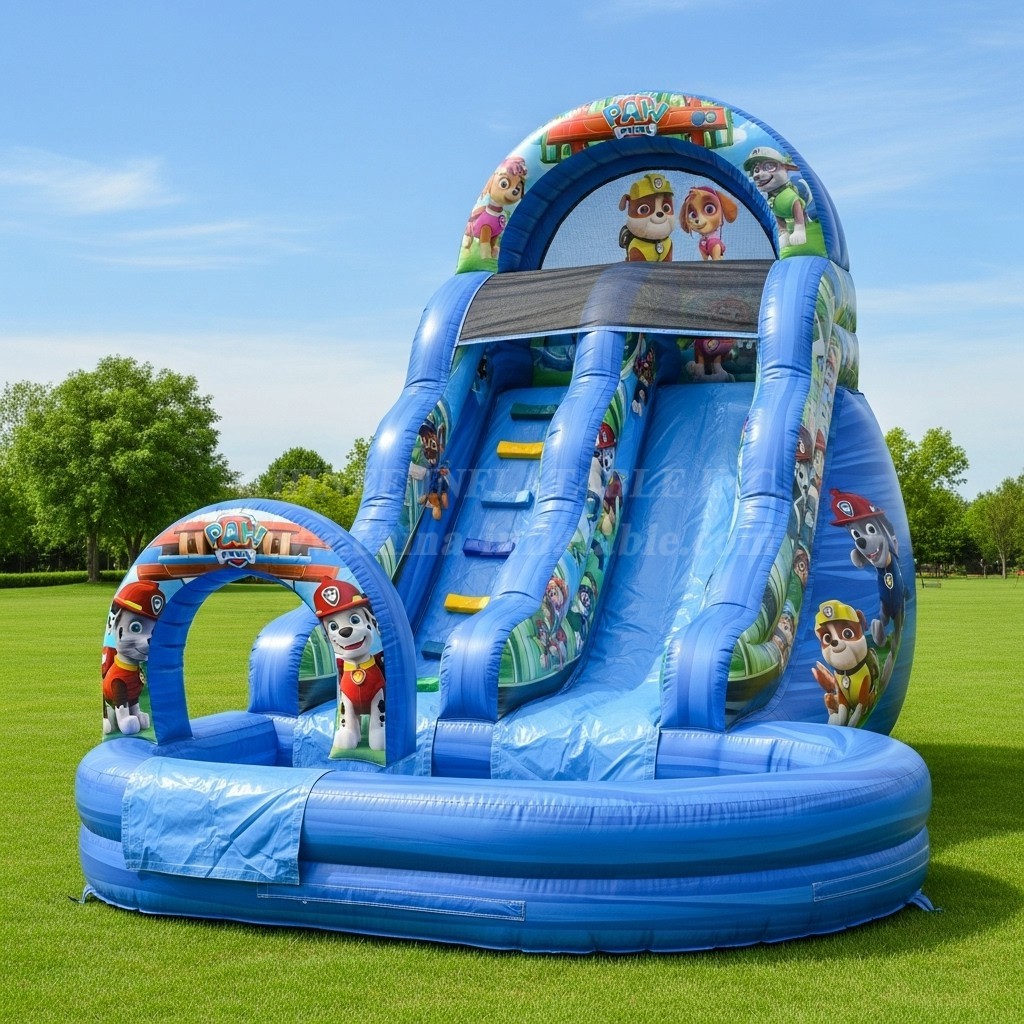 T8-8505 Paw Patrol Theme Inflatable Water Slide