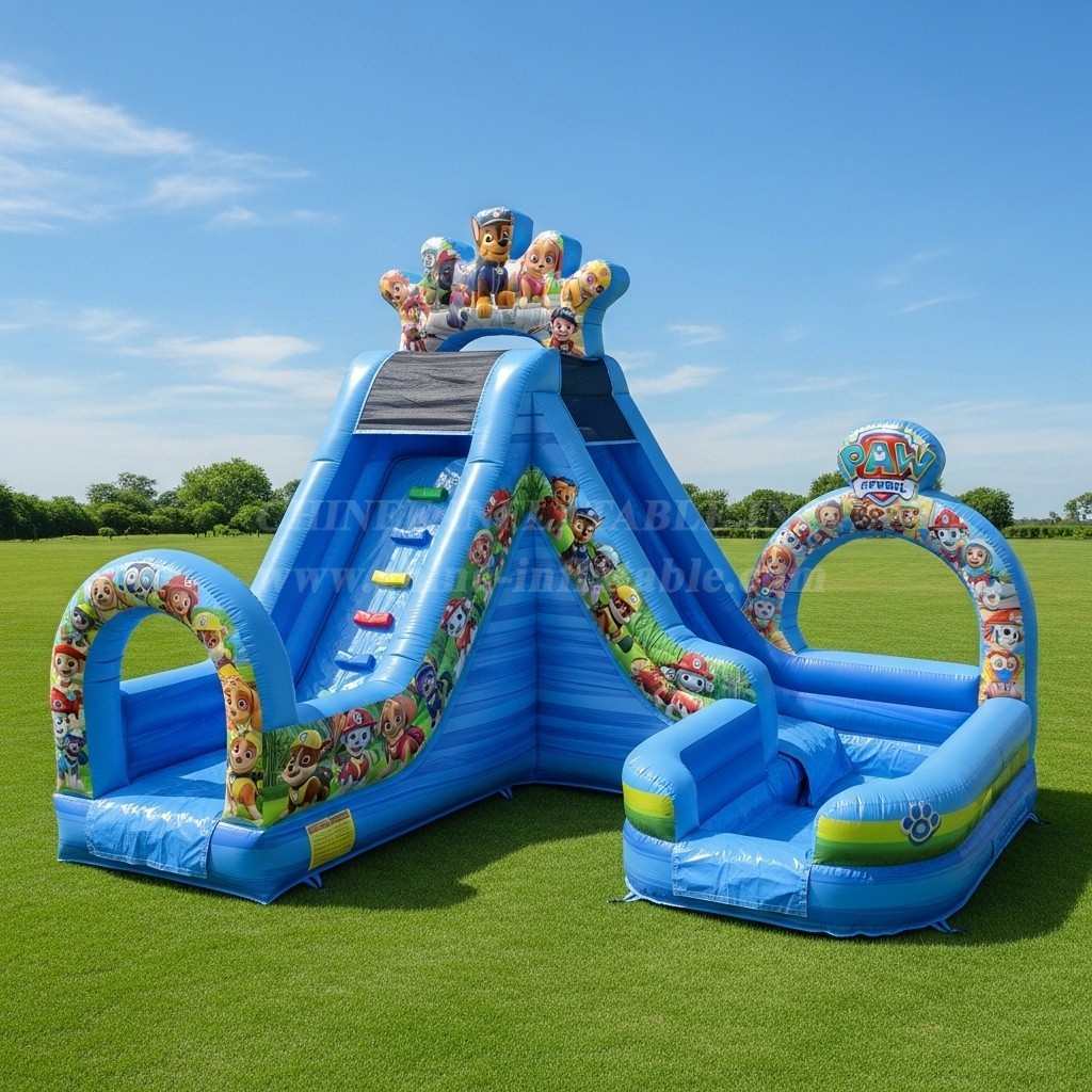 T8-8673 Paw Patrol Theme Inflatable Water Slide