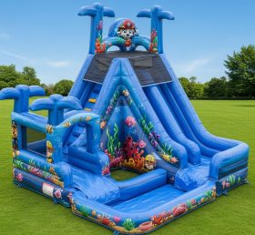 T8-8674 Paw Patrol Theme Inflatable Water Slide