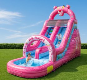 T8-8508 Pink Panther Theme Inflatable Water Slide
