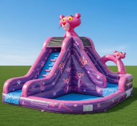 T8-8509 Pink Panther Theme Inflatable Water Slide
