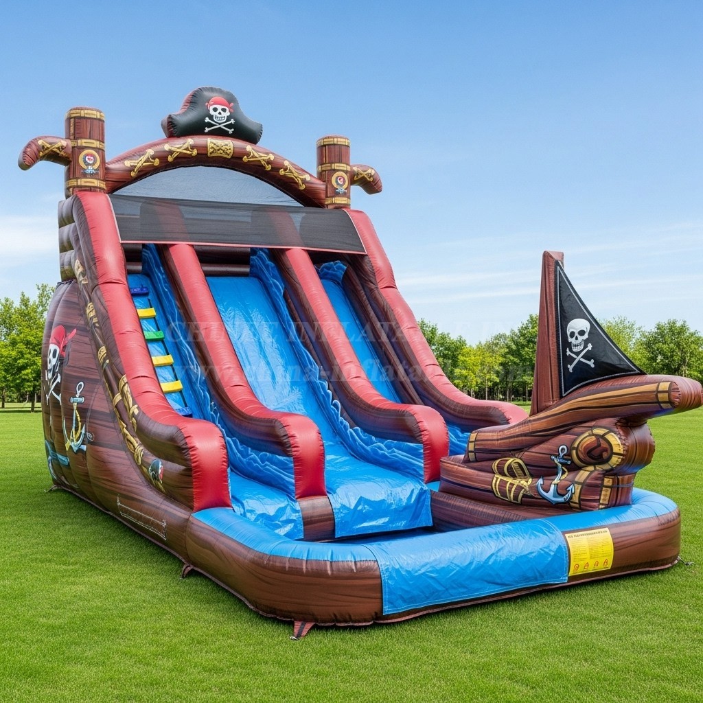 T8-8510 Pirates Theme Inflatable Water Slide