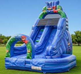 T8-8513 Pj Masks Theme Inflatable Water Slide